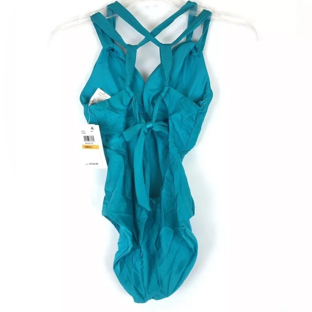 Rebecca Virtue Becca Women’s Blue One Piece Swimsuit, Size Small